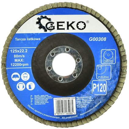 Kotúč klapky 125mm P120 GEKO (10/200) G00308