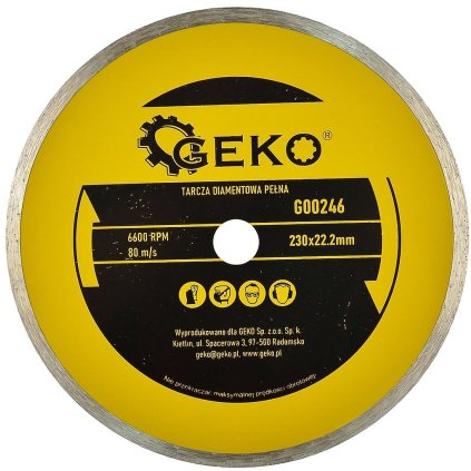 Diamantový štít. 230 mm x 22,23 Full GEKO (25) G00246