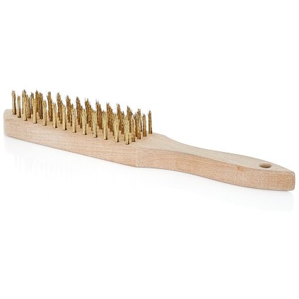 Drôtená kefa na hrdzu Drevená 6 radov G00623