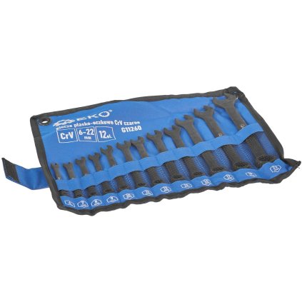 Kombinované kľúče CRV - čierne 6-22mm 12 ks. (20) G11260