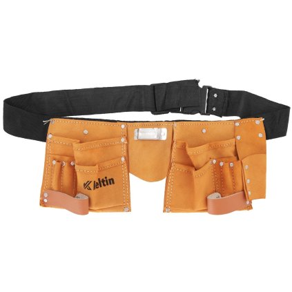 Opasok na náradie - kožený montér, 11 vreciek K00199