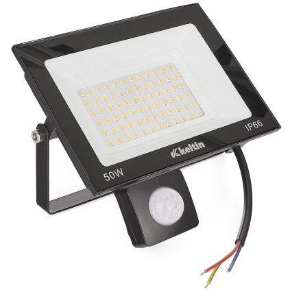 50W LED reflektor s pohybovým senzorom – studená biela farba 6500K K02013