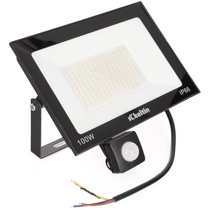 100W LED reflektor s pohybovým senzorom – studená biela farba 6500K K02016