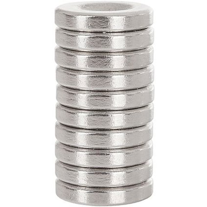 Neodymový valcový magnet s otvorom na skrutku 14x3mm (10) G02424