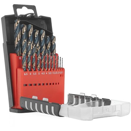 HSS sada vrtákov do kovu 1,0-10,0mm 19 kusov. (10/20) T02001