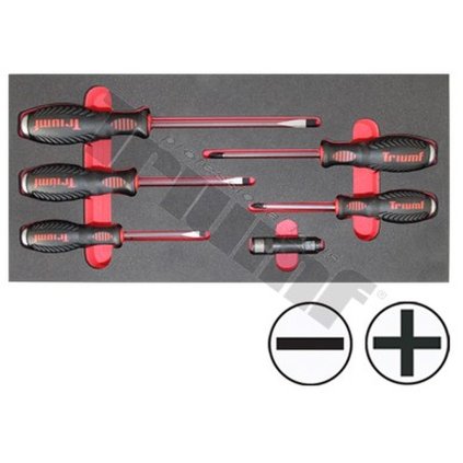 Modul úderových skrutkovačov 5,0x75, 6,0x100, 8,0x150, PH1x75, PH2x100, úderový adaptér, 6 dielny T37967