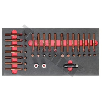 Modul bitov inbus, torx, XZN, materiál S2, pomedené, driek 10mm (3/8") s úder. adaptérom, 41 dielny T37955