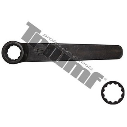 Kľúč úderový očkový jednostranný 17 mm, kovaný, ručný, 12-hran T38420