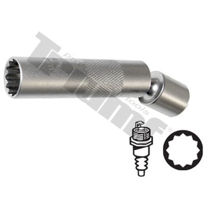 Hlavica na zapaľovacie sviečky benzín. motorov 3/8" 14mm, výkyvná, celková L 88mm s vnút. pružinka T41856