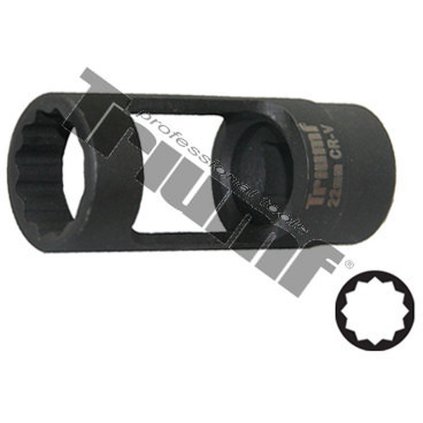 Hlavica na vstrekovače  22x80mm s bočnými otvormi,12hran. Vstup 1/2",CrMO, zo sady 1890 T6028