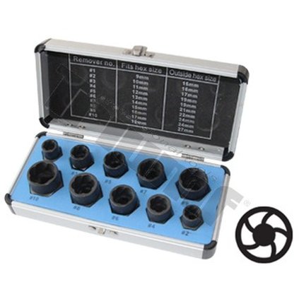 Sada hlavíc na poškodené skrutky 3/8" vstup, 10 - dielna T26666