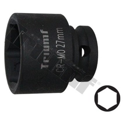 Hlavica kovaná 6 - hranná 1/2" vstup, krátka - 27 mm T749