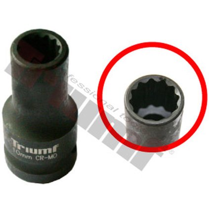 Hlavica kovaná 12 - hranná 1/2" vstup, krátka - 13 mm T26041