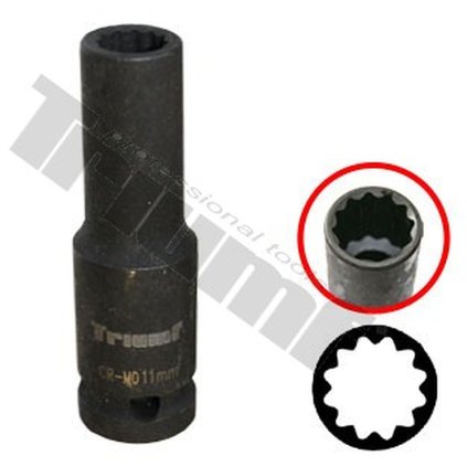 Hlavica kovaná 12 - hranná 1/2" vstup, predĺžená - 14 mm T26059