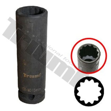 Hlavica kovaná 12 - hranná 1/2" vstup, predĺžená - 20 mm T26065