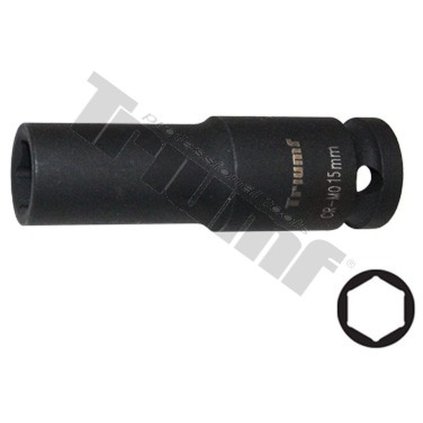 Hlavica kovaná 6 - hranná 1/2" vstup, predĺžená - 15 mm T836
