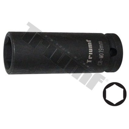 Hlavica kovaná 6 - hranná 1/2" vstup, predĺžená - 19 mm T840