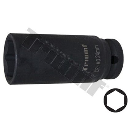 Hlavica kovaná 6 - hranná 1/2" vstup, predĺžená - 24 mm T844