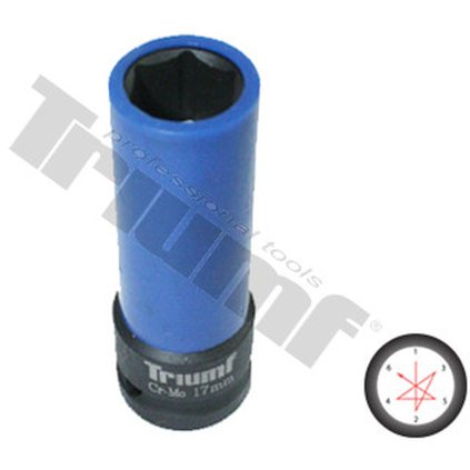 Hlavica tvrdená s plast. ochranou 1/2" vstup - 17 mm T24081