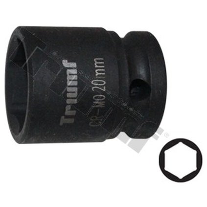 Hlavica kovaná 6 - hranná 1/2" vstup, krátka - 20 mm T36555