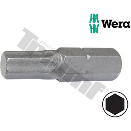 Bit WERA Z Hex-Plus inbus 1,5/25 čierny, vstup šesťhran 1/4" DIN 3126-D 6,3, - 3,0 / 25 mm T10660