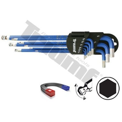 extra dlhá sada inbus  s magnetom a guličkou 9 dielna T34722