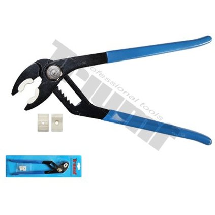 Vodárenské kliešte s plastovou ochranou čeľustí, 250 mm T35170