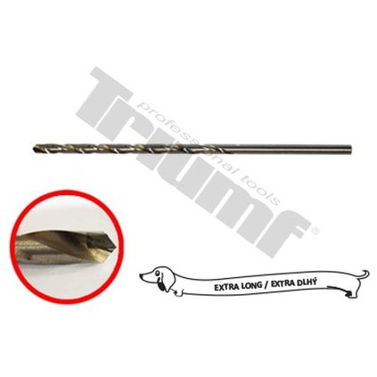 vrták s TK plátkom do kovu, extra dlhý, Ø 2,6 - 9,0 MM - Ø 2,6 x 130 x 200 mm T29783