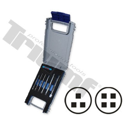 Prípravky pre demontáž zalomených závitníkov M4,M5,M6,M8 - 3 čeluste /M10,M12 - 4 čeluste, 6 dielna T43614