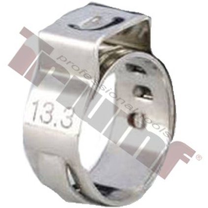 10 ks nerezová spona zatláčacia , rozsah použitia  OE 8,8 - 10,5mm - Ø 12,8 - 15,3 mm T3601