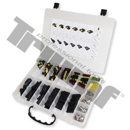 Sada vodotesných elektrických autokonektorov, 1-6 pinové, 12V, 350 dielna T39174