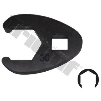 Otvorená 6 hranná hlavica 30, so  štvorhranom pre pripojenie momentového kľuča T36145