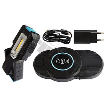 COB LED lampa dielenská 250lm, USB-C, plus bezdrôtové nabíjanie T46611