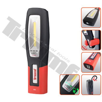 LED pracovná lampa MIDI, 400 lumenov, s vrchným osvetlením (100 lumenov),nabíjanie cez USB-C T44707