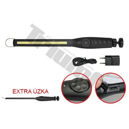 Úzka led lampa s COB pásikom, s nastaviteľnou intenzitou