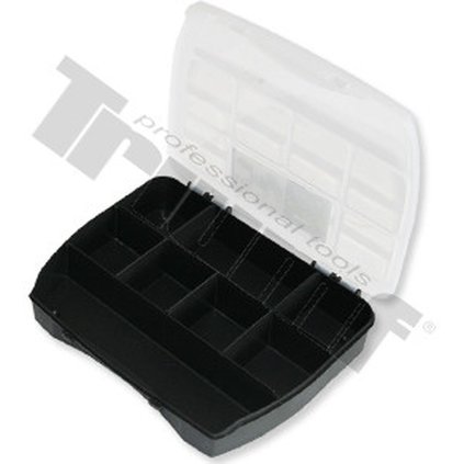 Plastový organizér DOMINO 8, 190x155x37mm , 8-dielny, neprestaviteľné priehradky, prázdny - 190 x 155 x 37 mm T7376