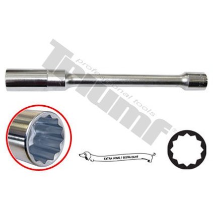Hlavica 1/2" profil 12-hran, extra dlhá 250mm - 22 mm T31201