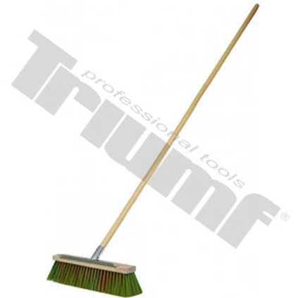Dielenská metla, nylon vlas, drevená rukoväť, oceľová škrabka, rozmer 1600mm T43747