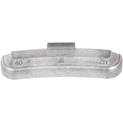 Naklepávacie závažie pre Plechové disky - 40 g - Strieborné - Zinkové - 50 ks TPZNSTD-040