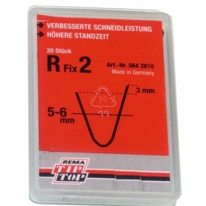 Rezací nôž R Fix 2, 5-6 mm, pre prerezávač dezénov na pneumatiky Rubber Cut a Prema Cutter 20 ks 564-2810