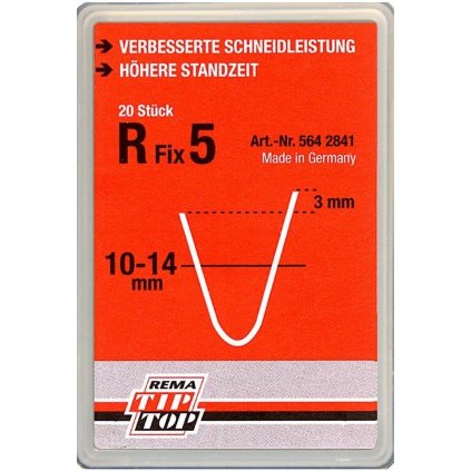 Rezací nôž R Fix 5, 10-14 mm, pre prerezávač dezénov na pneumatiky Rubber Cut a Prema Cutter 20 ks 564-2841