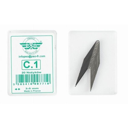 Rezací nôž C-1, 3-5 mm, pre prerezávač dezénov na pneumatiky PS15 20 ks AT000-1506