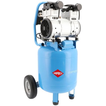 Tichý kompresor bezolejový dvojpiestový vertikálny 8 bar 2 KM/1.5 kW 150 l/min 38 l LMVO 40-250 36854
