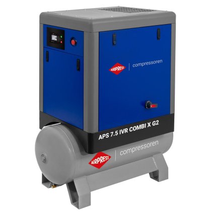Kompresor skrutkový APS 7.5 IVR Combi X G2 10 bar 7.5 HP5.5 kW 290 790 lmin 200 l (1)