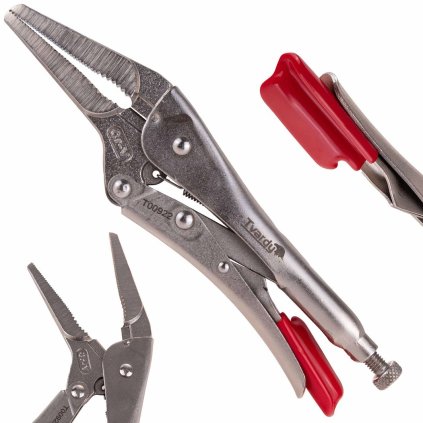 Morseove kliešte - rovné predĺžené čeľuste - 225 mm CrV (6/48) T00922