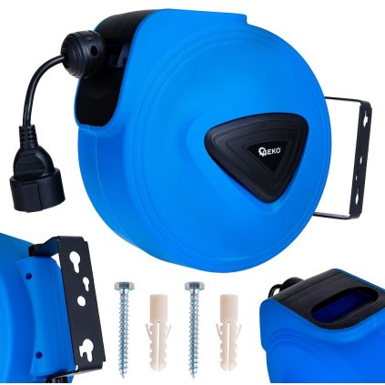 Elektrický predlžovací kábel s automatickým navíjaním 15 m + 1,5 m (4) G17521
