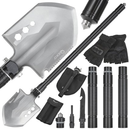 Skladacia taktická viacúčelová lopata BLACK SURVIVAL SERIES (20) G01903