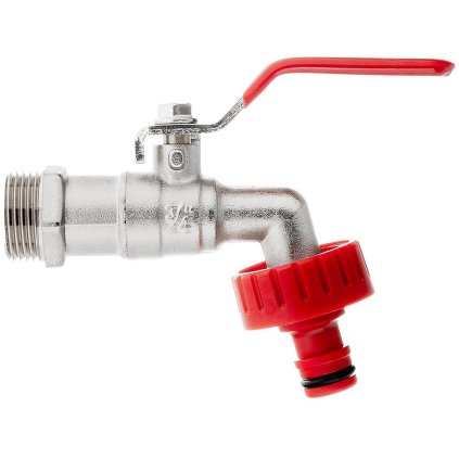 Súprava - 3/4" kohútik s 1" GZ vývodom + vsuvka na rýchlospojku - mauser (50) G70186