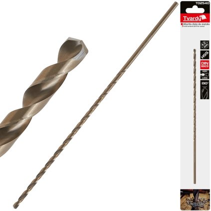 Zlatý vrták do kovu dlhý 4,0 x 220 mm HSS DIN1869 (50/200) T02540