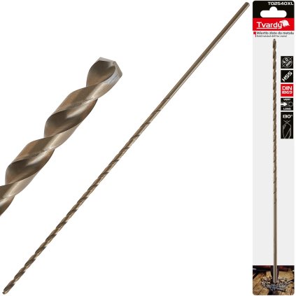 Zlatý vrták do kovu dlhý 4,0 x 280 mm HSS DIN1869 (50/100/200) T02540XL